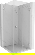 Mexen Lunar-F cabine de douche pliante droite 90 x 90 cm, transparent, chrome - 836-090-090-01-00-P