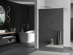 Mexen Kioto+ paroi de douche avec étagère Walk-in 110 x 200 cm, miroir, chrome - 800-110-121-01-50