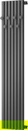 Mexen Flux radiateur décoratif salle de bain 1500 x 360 mm, 630 W, anthracite - W127-1500-360-00-66