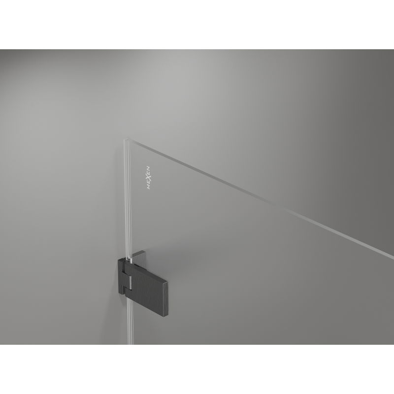 Mexen Lunar-F Duo cabine de douche pliante 95 x 85 cm, transparent, gris arme brossé - 836-095L-085P-66-00