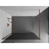 Mexen Kioto paroi de douche Walk-in 100 x 200 cm, graphite 8 mm, or rose - 800-100-101-60-40
