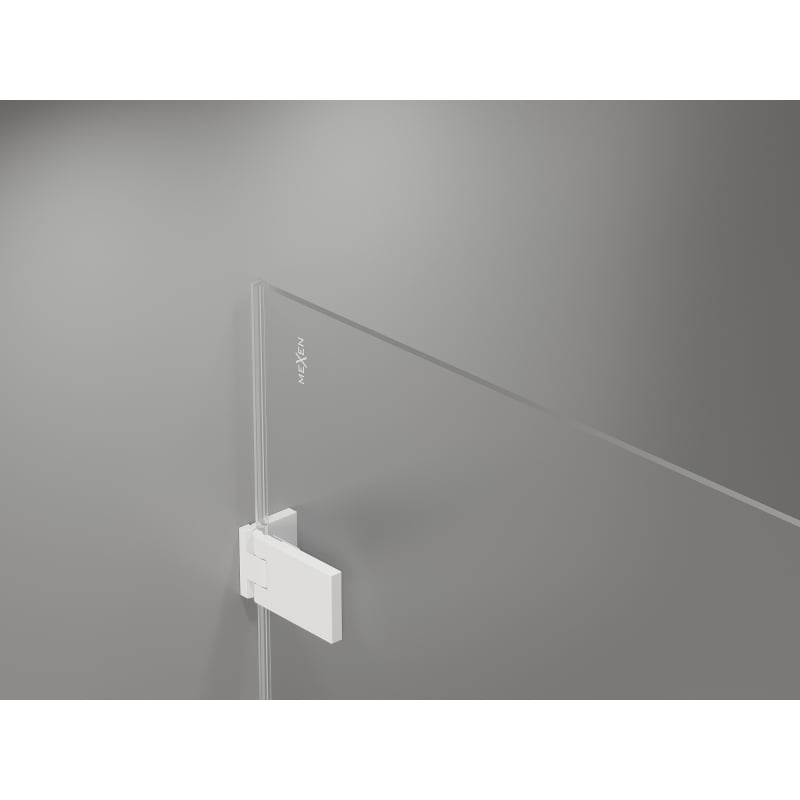 Mexen Lunar-F cabine de douche pliante droite 80 x 80 cm, transparent, blanc - 836-080-080-20-00-P
