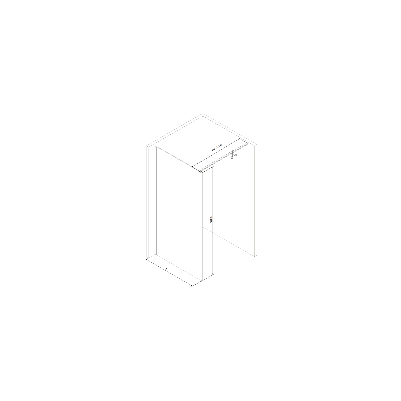 Mexen Kioto paroi de douche Walk-in 120 x 200 cm, graphite 8 mm, or rose - 800-120-101-60-40