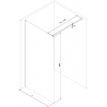 Mexen Kioto paroi de douche 120 x 200 cm, Graphite 8 mm, Or rose - 800-120-101-60-40