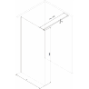 Mexen Kioto paroi de douche Walk-in 120 x 200 cm, graphite 8 mm, or rose - 800-120-101-60-40