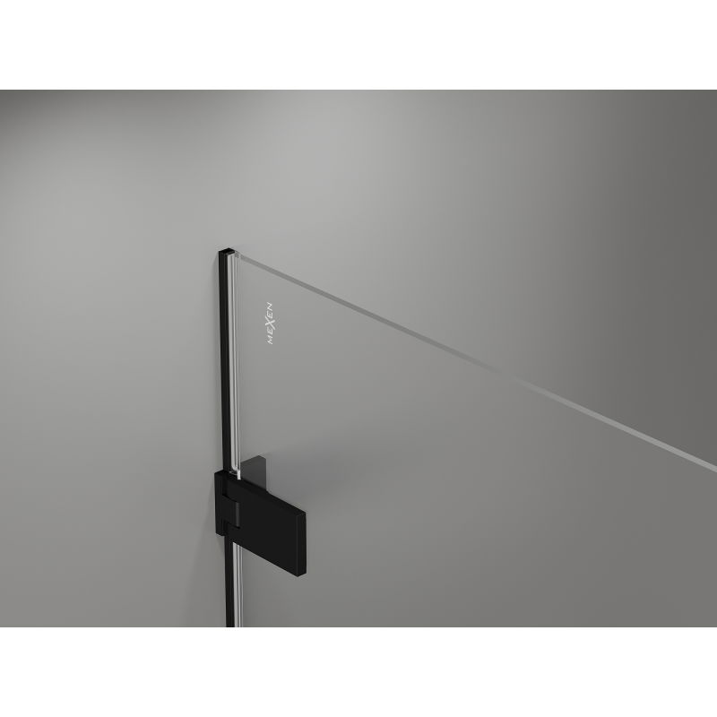 Mexen Lunar-F Duo cabine de douche pliante 95 x 95 cm, transparent, noir - 836-095L-095P-70-00