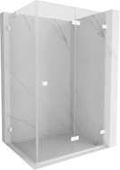 Mexen Lunar-F cabine de douche rabattable droite 85 x 80 cm, transparent, blanc - 836-085-080-20-00-P