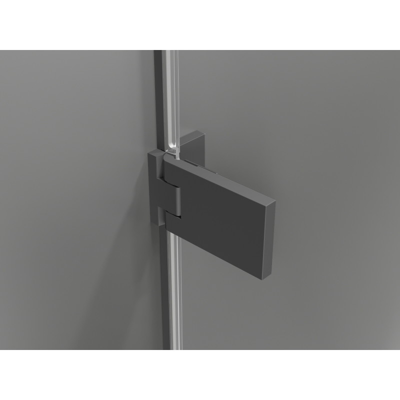 Mexen Lunar-F Duo cabine de douche pliante 95 x 70 cm, transparent, métal canon - 836-095L-070P-95-00