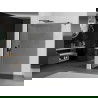 Mexen Kioto paroi de douche 70 x 200 cm, Graphite 8 mm, Noir - 800-070-101-70-40