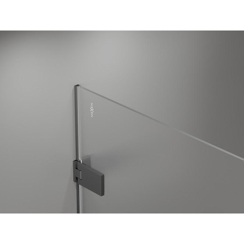 Mexen Lunar-F Duo cabine de douche pliante 95 x 85 cm, transparent, métal canon - 836-095L-085P-95-00