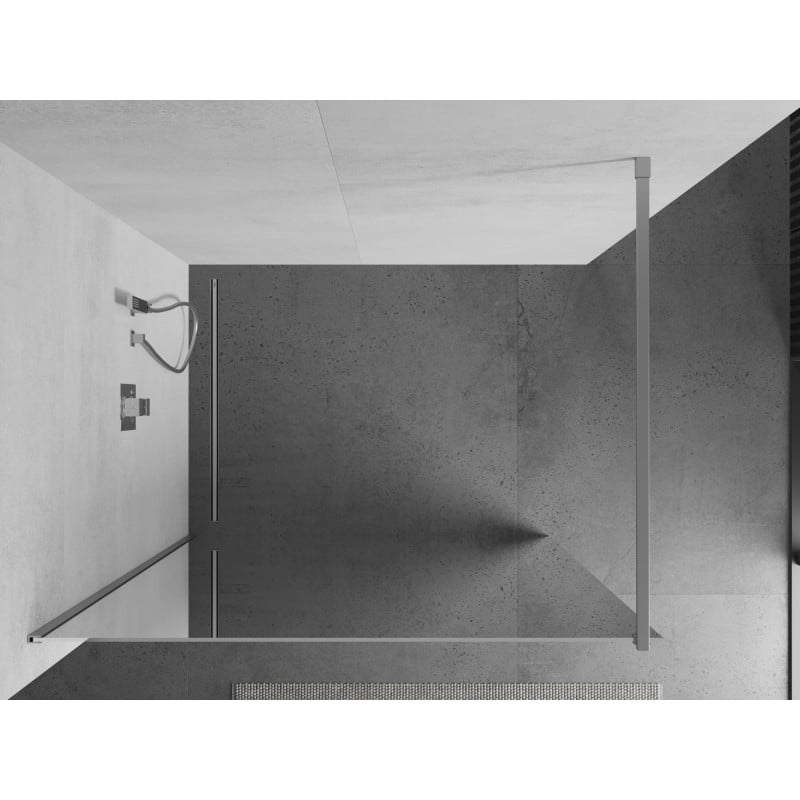 Mexen Kioto paroi de douche Walk-in 80 x 200 cm, miroir 8 mm, chrome - 800-080-101-01-50