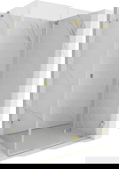 Mexen Lunar-F cabine de douche pliante droite 100 x 90 cm, transparent, dorée - 836-100-090-50-00-P