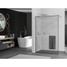 Mexen Kioto+ paroi de douche avec étagère Walk-in 70 x 200 cm, cadre noir, chrome - 800-070-121-01-70