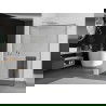 Mexen Kioto+ paroi de douche avec étagère Walk-in 70 x 200 cm, motif noir, chrome - 800-070-121-01-70