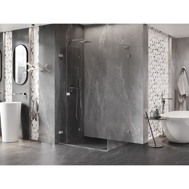 Mexen Lunar-F L cabine de douche pliante gauche 85 x 80 cm, transparent, chromé - 836L-085-080-01-00-L