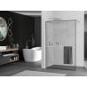 Mexen Kioto+ paroi de douche avec étagère Walk-in 80 x 200 cm, cadre noir, chrome - 800-080-121-01-70
