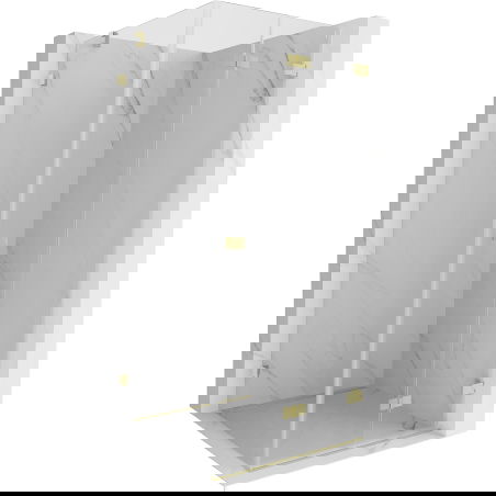 Mexen Lunar-F cabine de douche pliante droite 80 x 80 cm, transparent, or brossé - 836-080-080-55-00-P