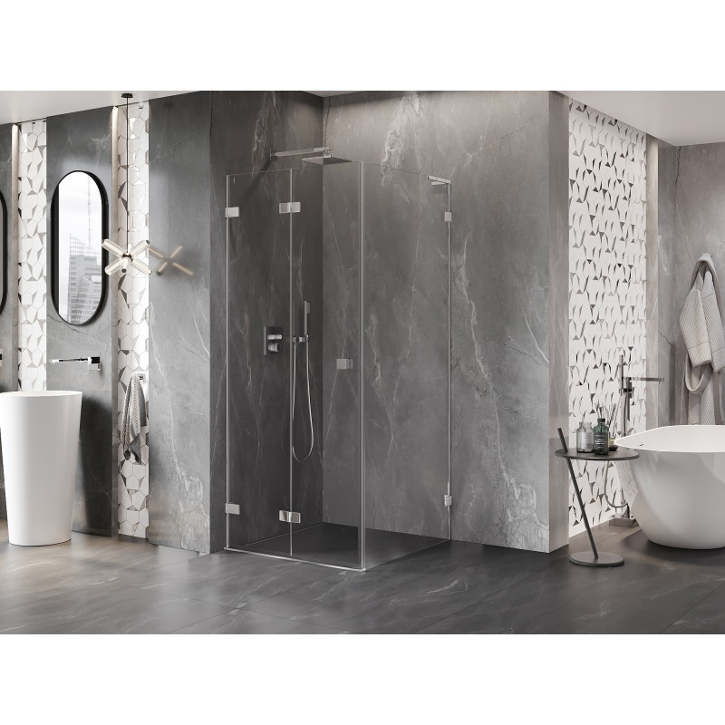 Mexen Lunar-F L cabine de douche pliante gauche 100 x 100 cm, transparent, chrome - 836L-100-100-01-00-L