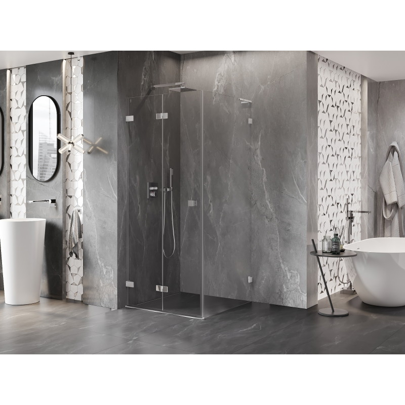 Mexen Lunar-F L cabine de douche pliante gauche 100 x 100 cm, transparent, chrome - 836L-100-100-01-00-L