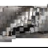 Mexen Lunar-F cabine de douche pliante droite 100 x 100 cm, transparent, or brossé - 836-100-100-55-00-P