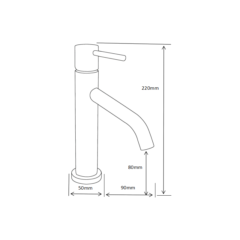 Mexen Rumba robinet de lavabo, graphite - 73500-66