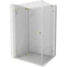 Mexen Lunar-F L cabine de douche pliante gauche 80 x 70 cm, transparent, dorée - 836L-080-070-50-00-L