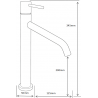 Mexen Rumba mitigeur lavabo haut, chromé - 73510-00