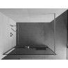Mexen Kioto+ paroi de douche avec étagère Walk-in 140 x 200 cm, cadre noir, chromé - 800-140-121-01-70