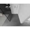 Mur de douche Mexen Kioto Walk-in 130 x 200 cm, cadre noir 8 mm, chrome - 800-130-101-01-70
