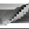 Mexen Kioto paroi de douche 60 x 200 cm, transparent/Design noir 8 mm, Or - 800-060-101-50-70