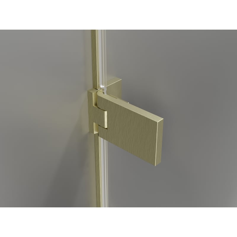 Mexen Lunar-F L cabine de douche pliable gauche 100 x 80 cm, transparent, or brossé - 836L-100-080-55-00-L