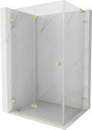 Mexen Lunar-F L cabine de douche pliable gauche 100 x 80 cm, transparent, or brossé - 836L-100-080-55-00-L