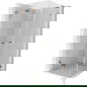 Cabine de douche Mexen Lunar-F L pliable à gauche 70 x 70 cm, transparent, or rose - 836L-070-070-60-00-L