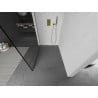 Mexen Kioto paroi de douche Walk-in 120 x 200 cm, cadre noir 8 mm, or - 800-120-101-50-70