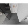 Mexen Kioto paroi de douche Walk-in 60 x 200 cm, cadre noir 8 mm, or rose - 800-060-101-60-70