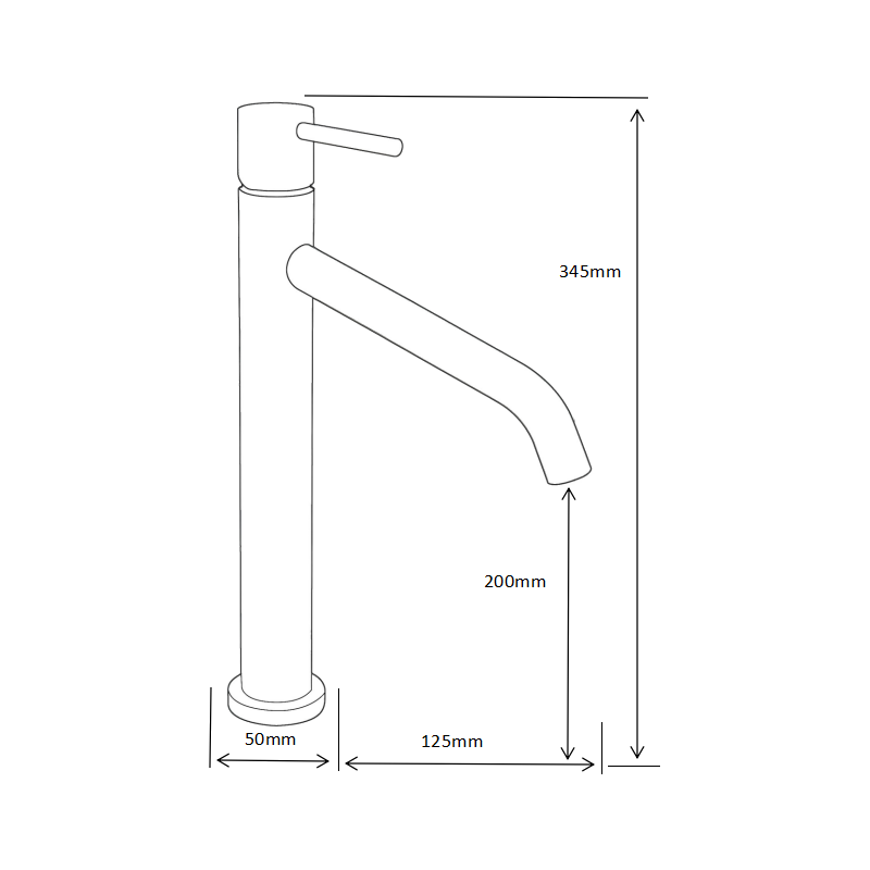 Mexen Rumba robinet de lavabo haut, doré - 73510-50