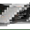 Mexen Kioto paroi de douche 70 x 200 cm, transparent/Design noir 8 mm, Or rose - 800-070-101-60-70