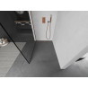 Mexen Kioto paroi de douche Walk-in 90 x 200 cm, cadre noir 8 mm, or rose - 800-090-101-60-70