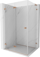 Mexen Lunar-F L cabine de douche pliante gauche 100 x 80 cm, transparent, cuivre brossé - 836L-100-080-65-00-L