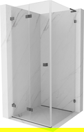 Mexen Lunar-F L cabine de douche pliante gauche 70 x 70 cm, transparent, gris foncé brossé - 836L-070-070-66-00-L