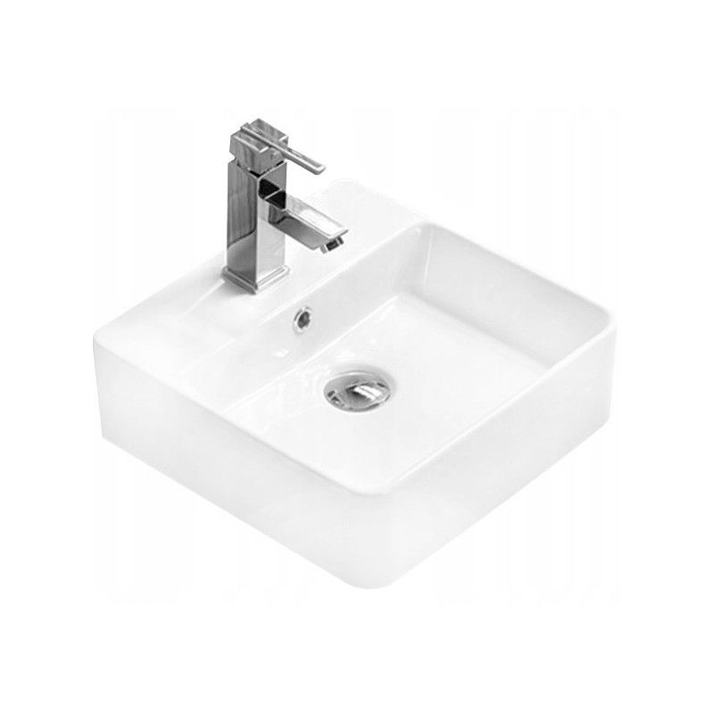 Mexen Kira lavabo de comptoir 38 x 38 cm, Blanc - 21783800