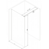 Mexen Kioto paroi de douche 90 x 200 cm, transparent/Design noir 8 mm, Noir - 800-090-101-70-70