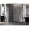 Mexen Lunar-F L cabine de douche pliante gauche 90 x 90 cm, transparent, gris fusil brossé - 836L-090-090-66-00-L