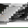 Mexen Kioto paroi de douche 100 x 200 cm, transparent/Design noir 8 mm, Noir - 800-100-101-70-70