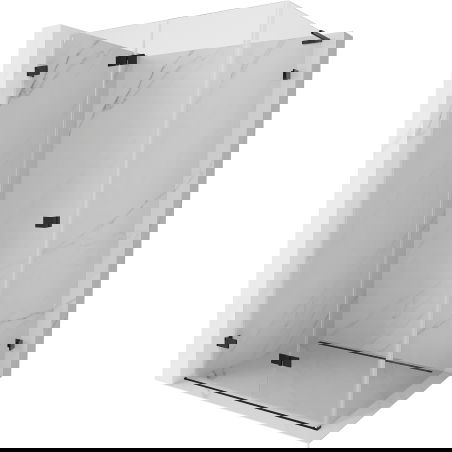 Mexen Lunar-F L cabine de douche pliante gauche 95 x 70 cm, transparente, noire - 836L-095-070-70-00-L