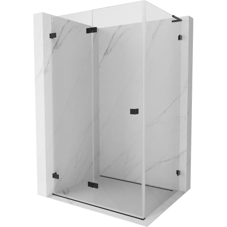Mexen Lunar-F L cabine de douche pliante gauche 100 x 70 cm, transparent, noir - 836L-100-070-70-00-L