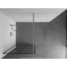 Mexen Kioto paroi de douche Walk-in 80 x 200 cm, grille noire 8 mm, chrome - 800-080-101-01-77