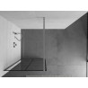 Mexen Kioto paroi de douche Walk-in 90 x 200 cm, grille noire 8 mm, chromée - 800-090-101-01-77