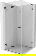 Mexen Lunar-F L cabine de douche pliante gauche 100 x 100 cm, transparent, noir - 836L-100-100-70-00-L