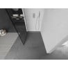 Pare-douche Mexen Kioto Walk-in 100 x 200 cm, grille noire 8 mm, chrome - 800-100-101-01-77